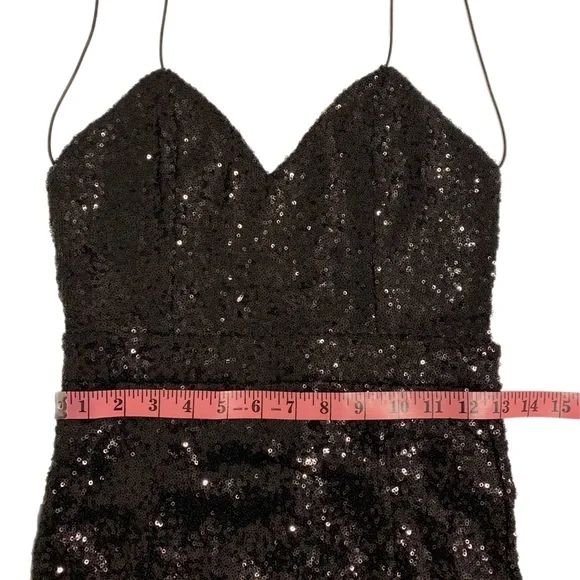 Rehab | Nearly Naked Backless Sequin Midi Dress Black Size S - Picture 13 of 16